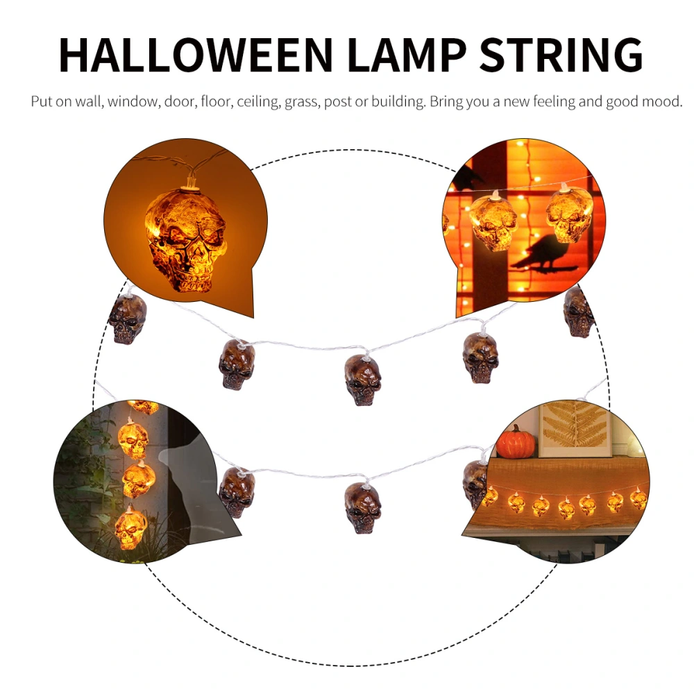 Halloween Lamp String Skull String Lamp Outdoor Light String for Decor Use