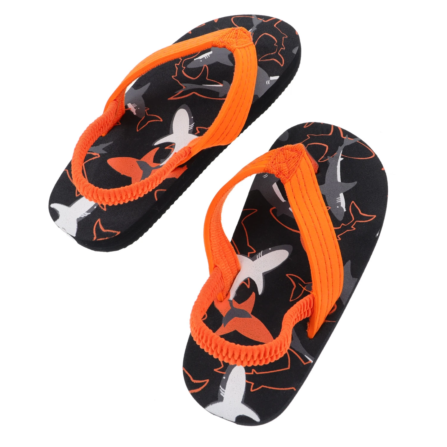 1 Pair Kids Sandals Non Sandal Household Slippers Beach Flip-flops (Orange)
