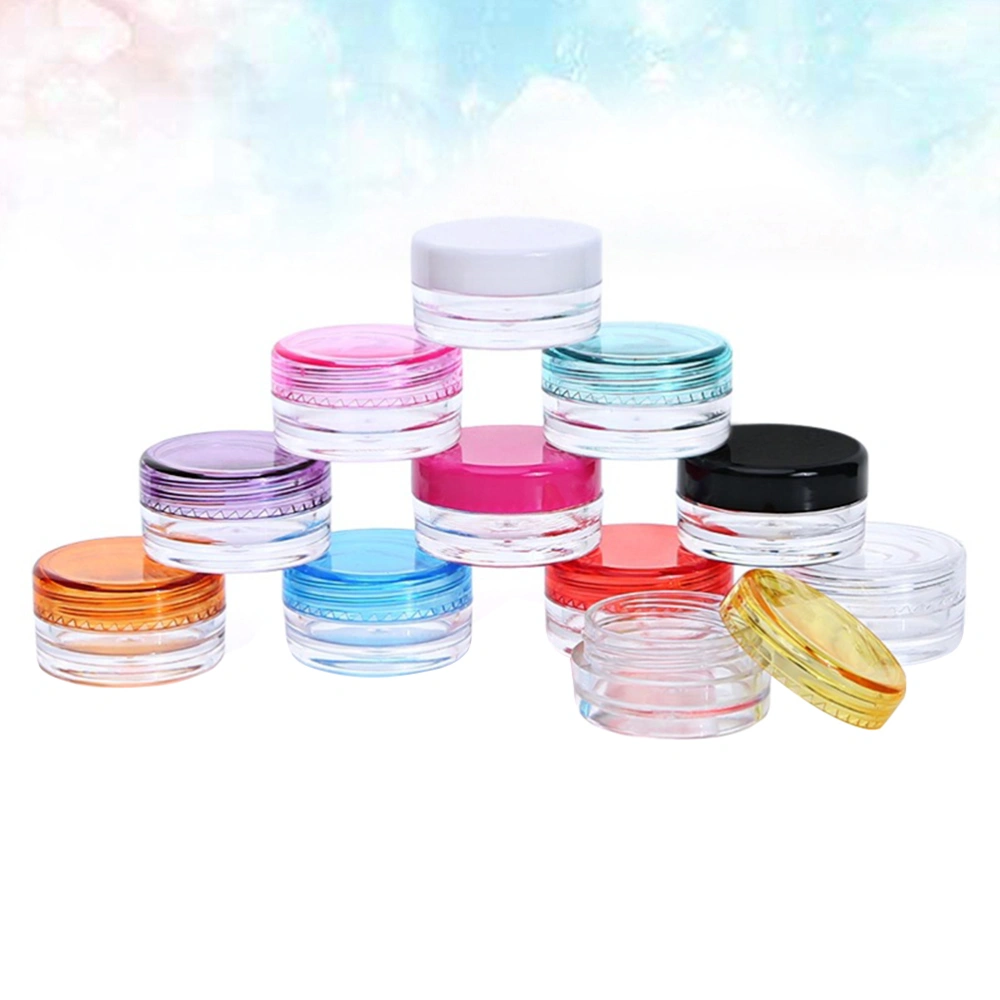 50pcs Mini Cream Storage Box Round Bottom Cream Box Cosmetic Travelling Bottle