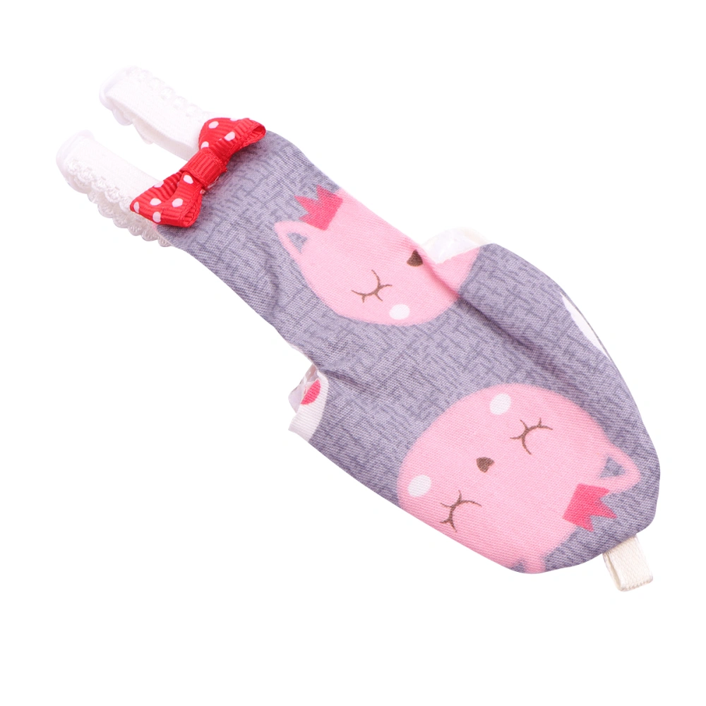 Parrot Pigeon Bird Clothes Bird Diaper Parrot Flight Suit Bird Clothes Supplies (Grey Cat M)