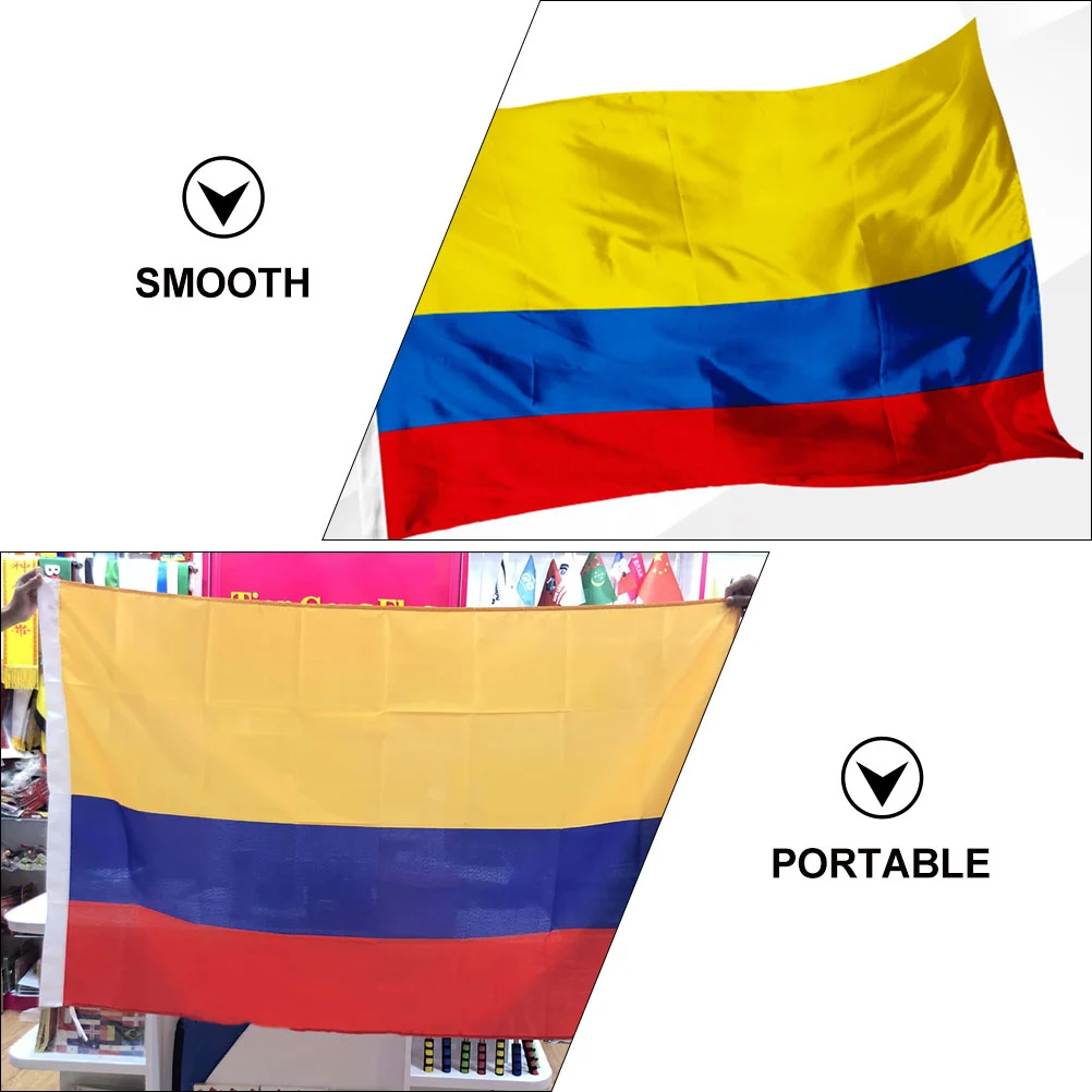 Colombian Flag Foldable Colombian Flag Adornment Yard Country Flag Banner