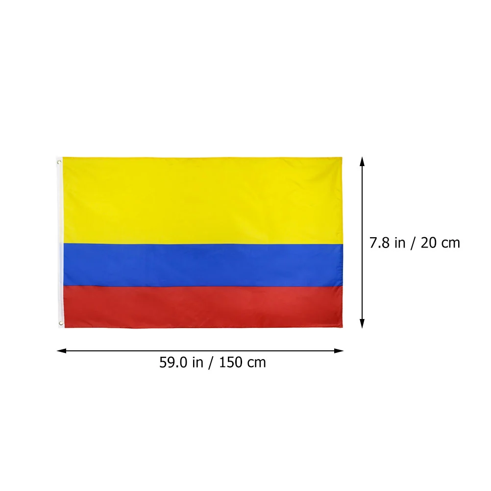 Colombian Flag Foldable Colombian Flag Adornment Yard Country Flag Banner