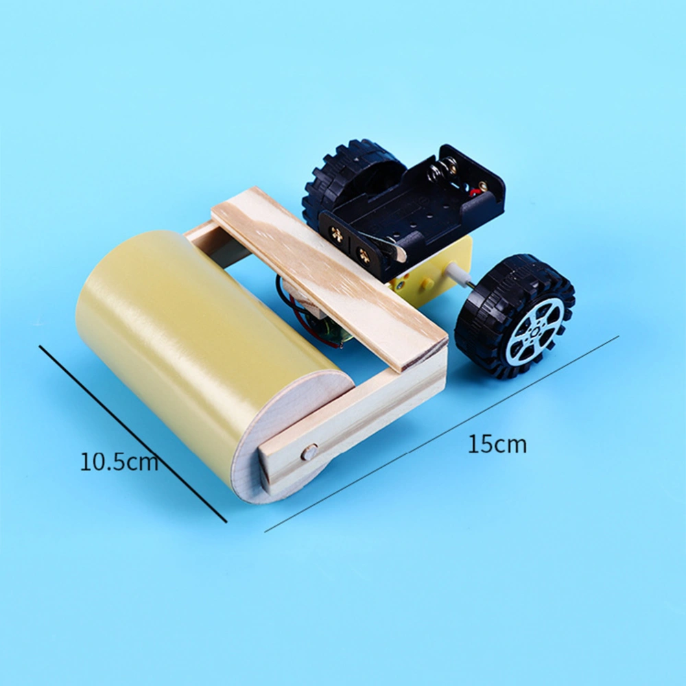 Wooden DIY Roller Modle Creative Technology Making Toy Funny Educational Wooden Car Assembled Toy (Without Battery)