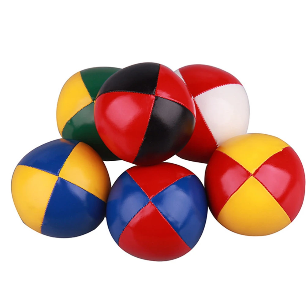 3pcs PU Acrobatics Balls Fun Juggling Balls Fine Stitching Balls Kids Interactive Balls for Children Red and White