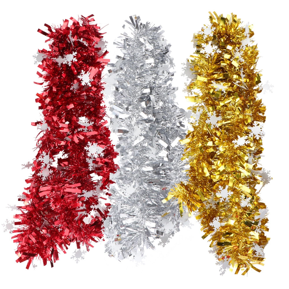 3Pcs Christmas Colored Strips Party Adornment Festival Ribbon Props Decoration