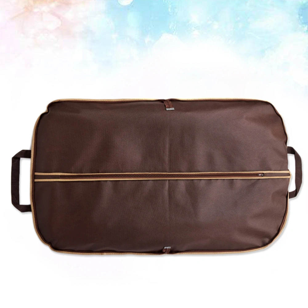 Winter Clothes Dust Cover Bag Garment Formal Dress Storage Zip Bag Portable Dust-proof Hanging Travel Pouch Size M (Coffee)