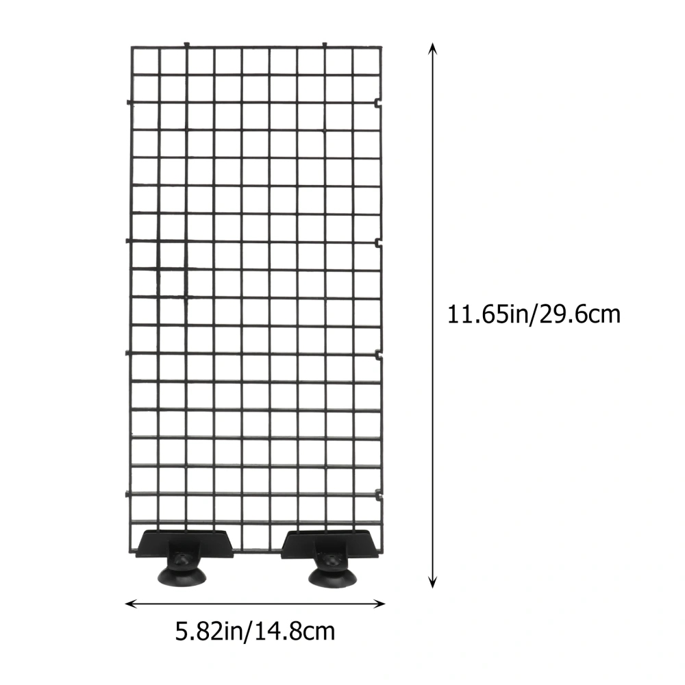 Fish Breeder Net Big Size Fry Segregation Board with Clamps for Aquarium (Black)