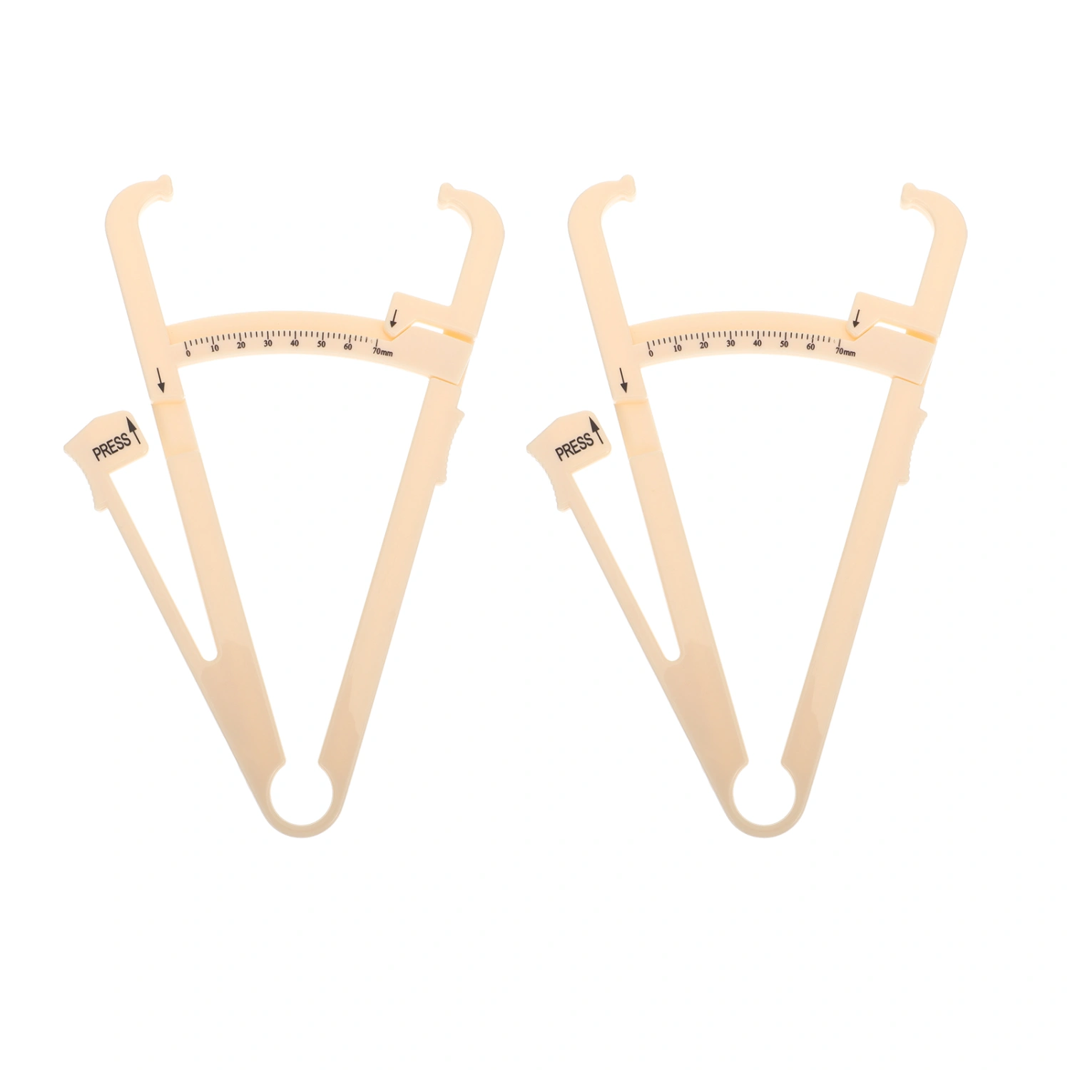 2pcs Handheld Skinfold Caliper Body Fat Measurement Device for Men Women