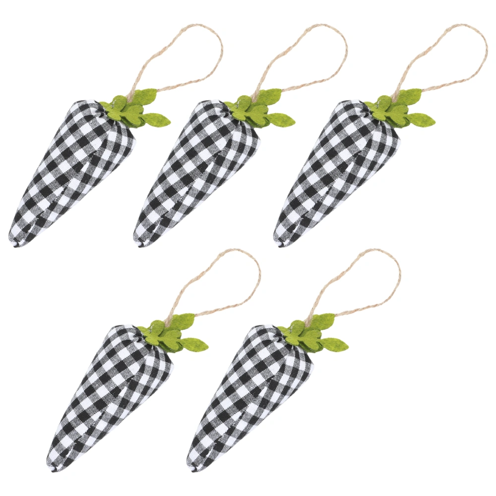 5pcs Easter Cloth Craft Carrot Decors Festival Decors Easter Carrot Decors