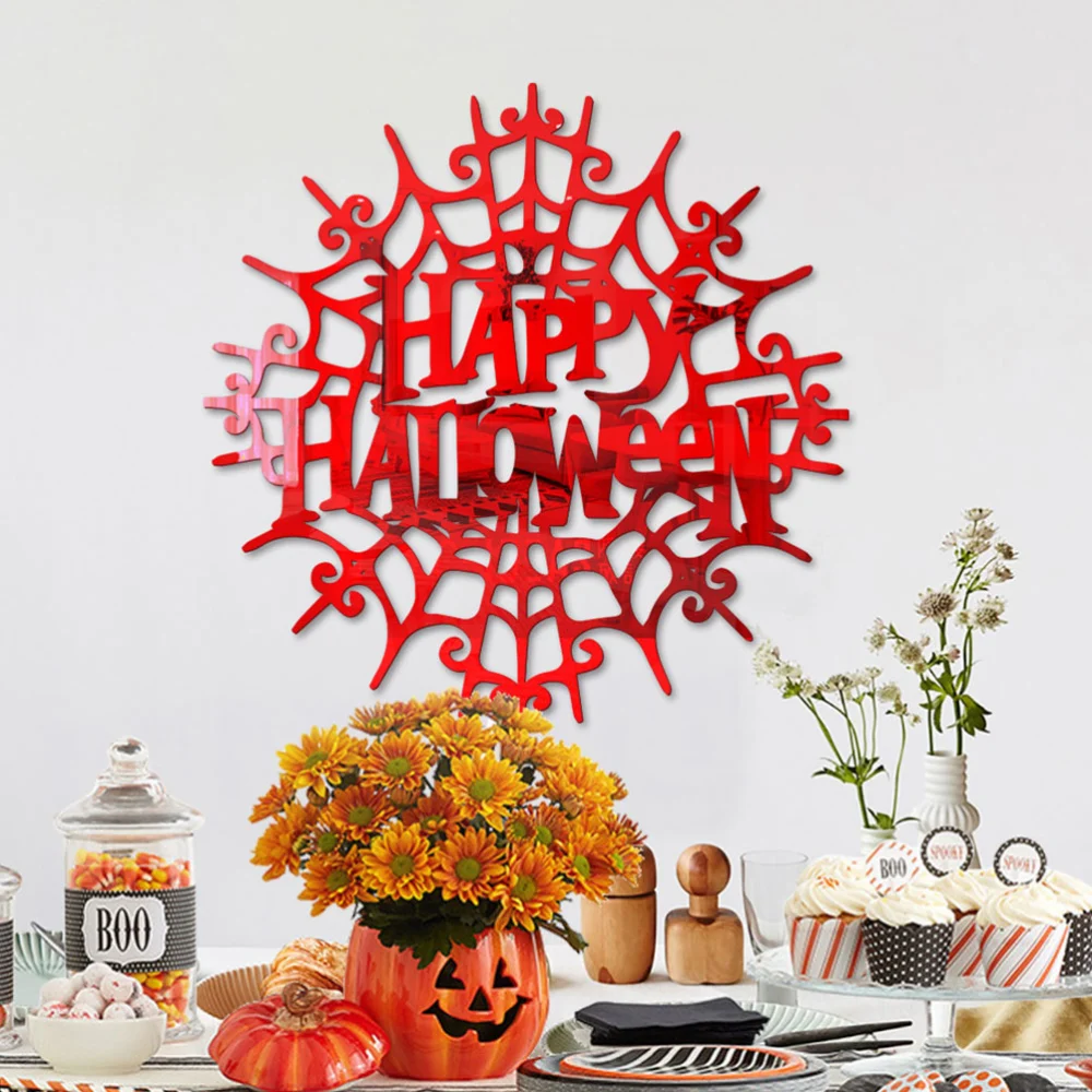 Wall Art Decal Halloween Spiderweb Design Wall Sticker Home 3D Wall Decal