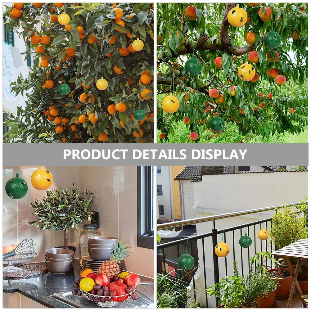 4Pcs Outdoor Fruit Fly Traps Sticky Fruit Fly Lure Balls Fly Catching Balls