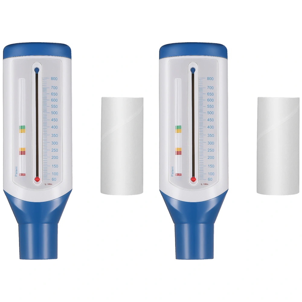 2pcs Expiration Peak Flow Meter Spirometer Asthma Monitoring Tool for Adults