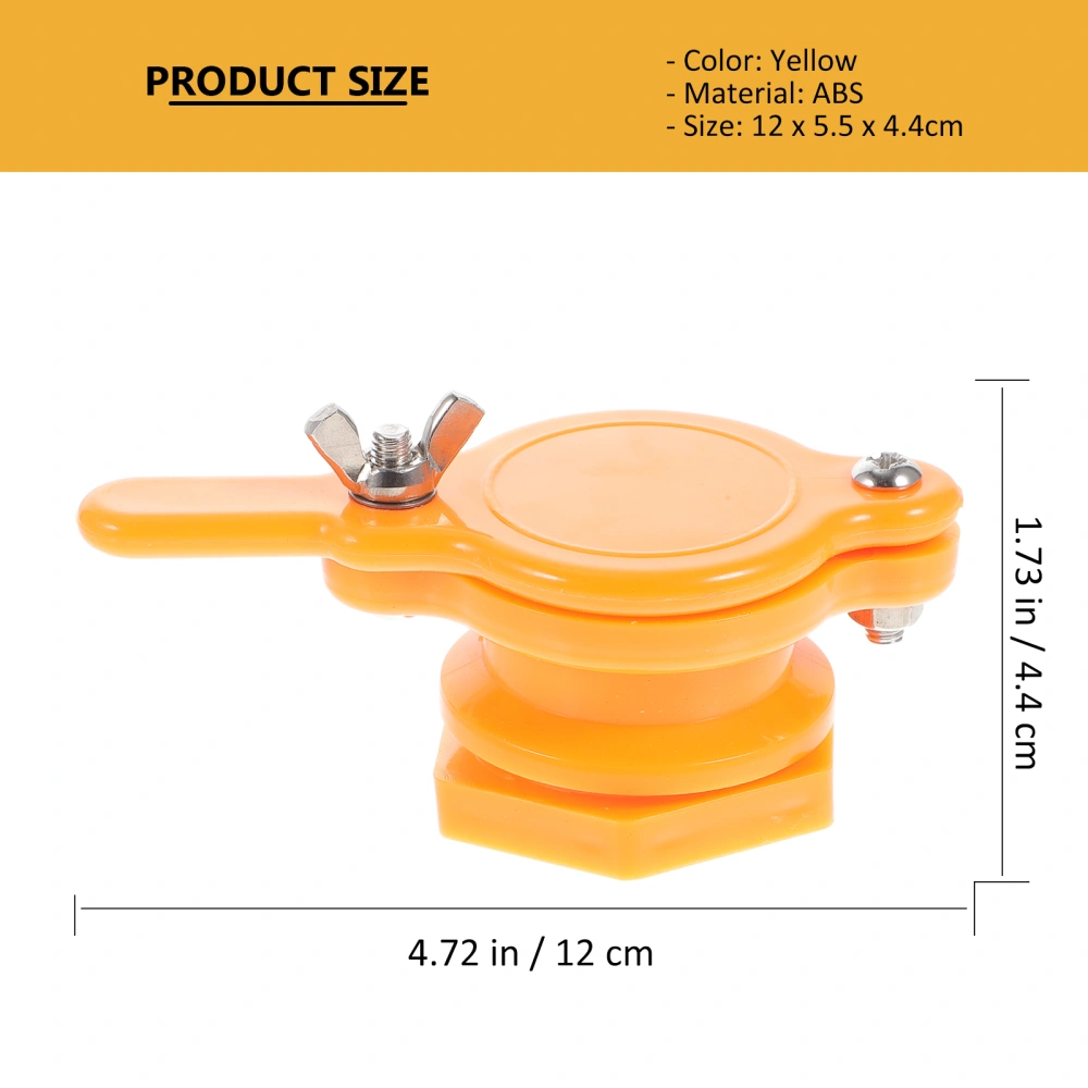 2 Pcs Nylon Honey Gate Honey Extractor Tap Beekeeping Bottling Tool Bee Keeping Supplies Honey Tap Tool Beekeeper Equipment (Yellow)