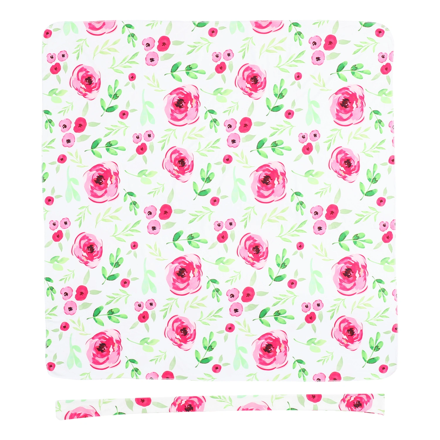 2pcs Newborn Baby Swaddle Blanket Headband Sets Toddler Baby Shower Gift