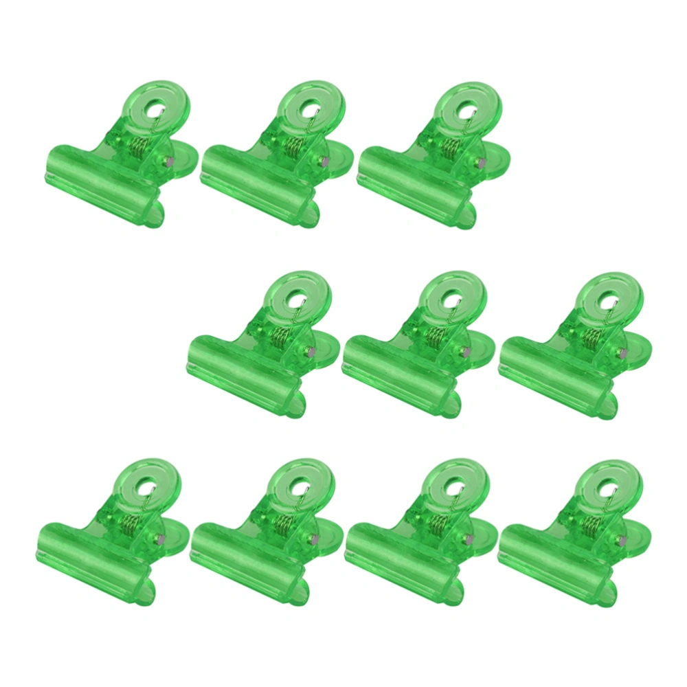 10pcs Plastic Manicure Fixation Clamp Manicure Shaping Retaining Clip Manicure Lengthening Tool Green