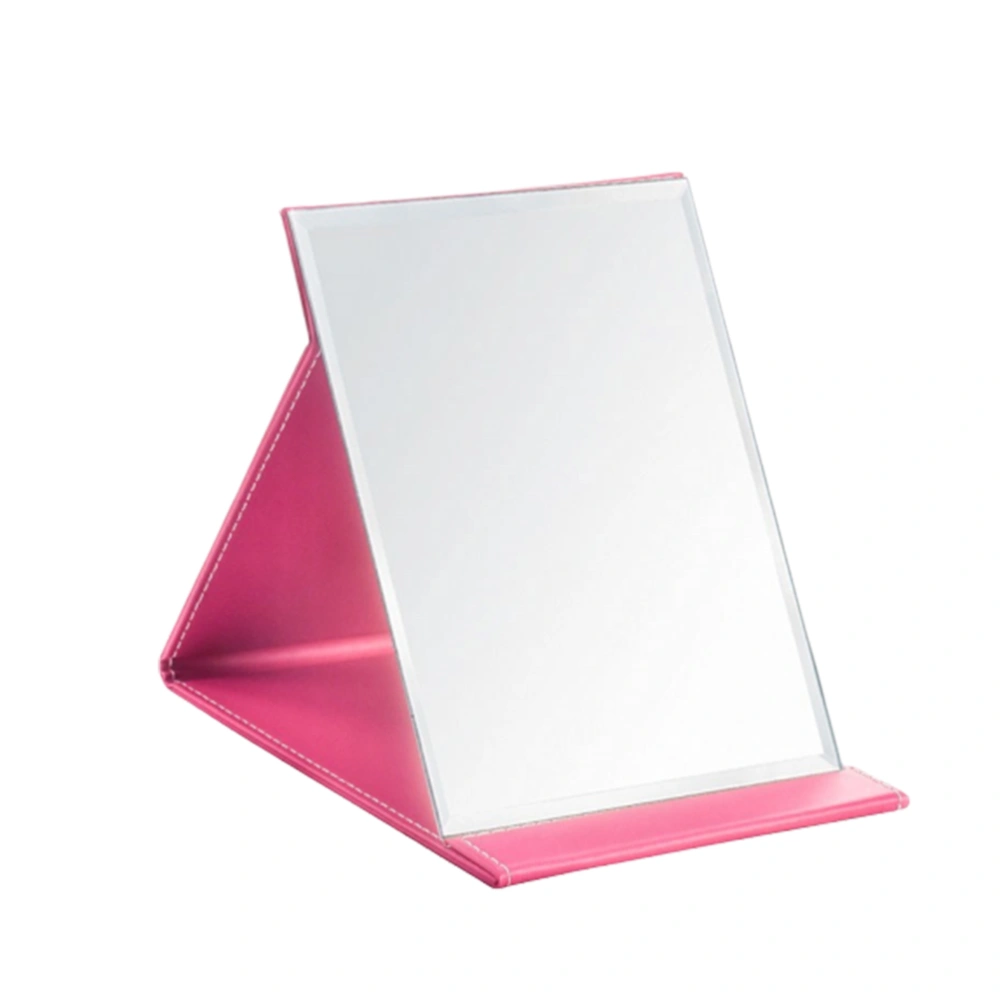 Makeup Mirror Foldable Mirror Minimalist Looking Glass Fashion Cosmetic Mirror Size L Rosy