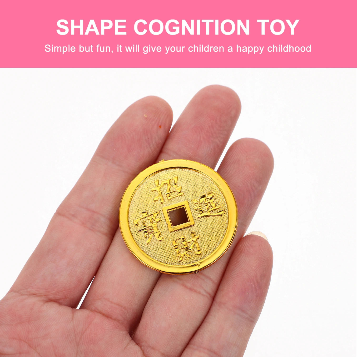20Pcs Artificial Golden Copper Coin Models Golden Coin Decors New Year Gold Copper Coin