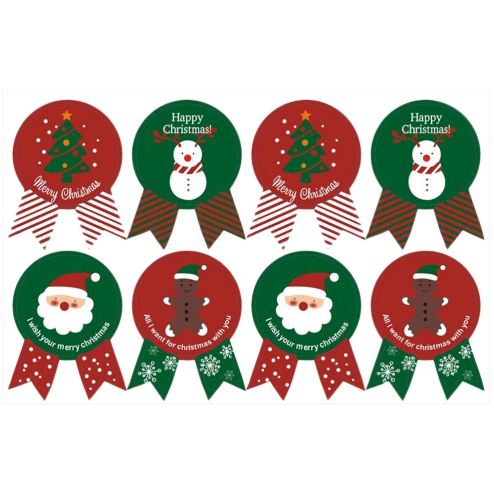 10pcs Christmas Sealing Sticker Xmas Theme Self-Adhesive DIY Cartoon Sticker Baking Packing Label Wrapping Stickers Decoration Sealing Paster