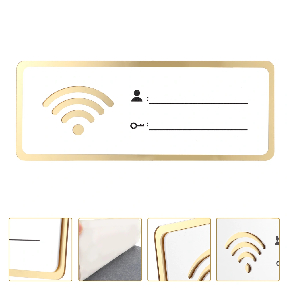 Acrylic Wifi Sign Rewritable Account and Password Wifi Sign for Public Shop