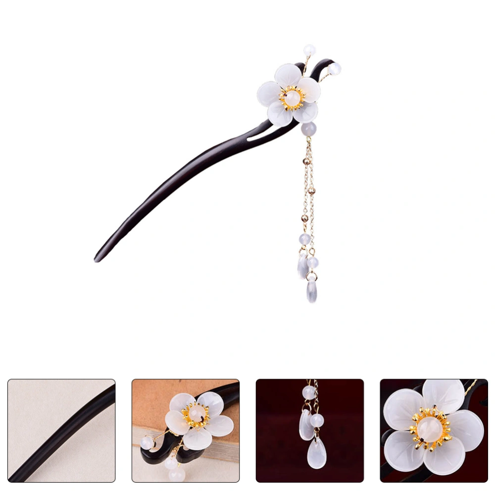 1Pc Ethnic Style Hairpin Decorative Tassel Bun Hairpin Antique Hairpin Headdress