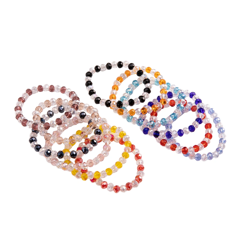 10pcs Natural Crystal Bracelets Color Matching Chain Bracelet Delicate Women Bracelet Fashionable Bracelet