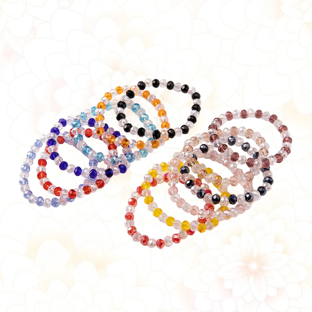 10pcs Natural Crystal Bracelets Color Matching Chain Bracelet Delicate Women Bracelet Fashionable Bracelet
