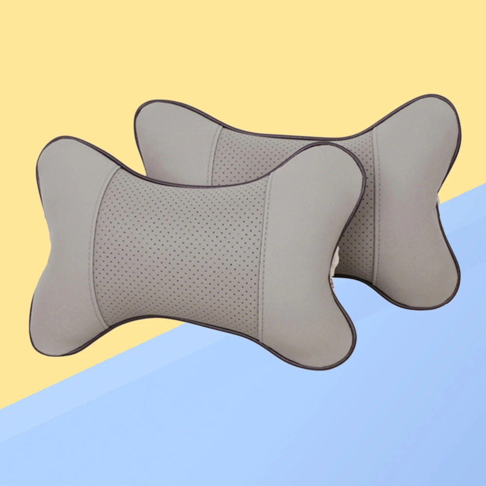 Breathable Neck Pillow Neck Support Cushion Back Cushion Head Neck Rest Cushion for Car (Grey)