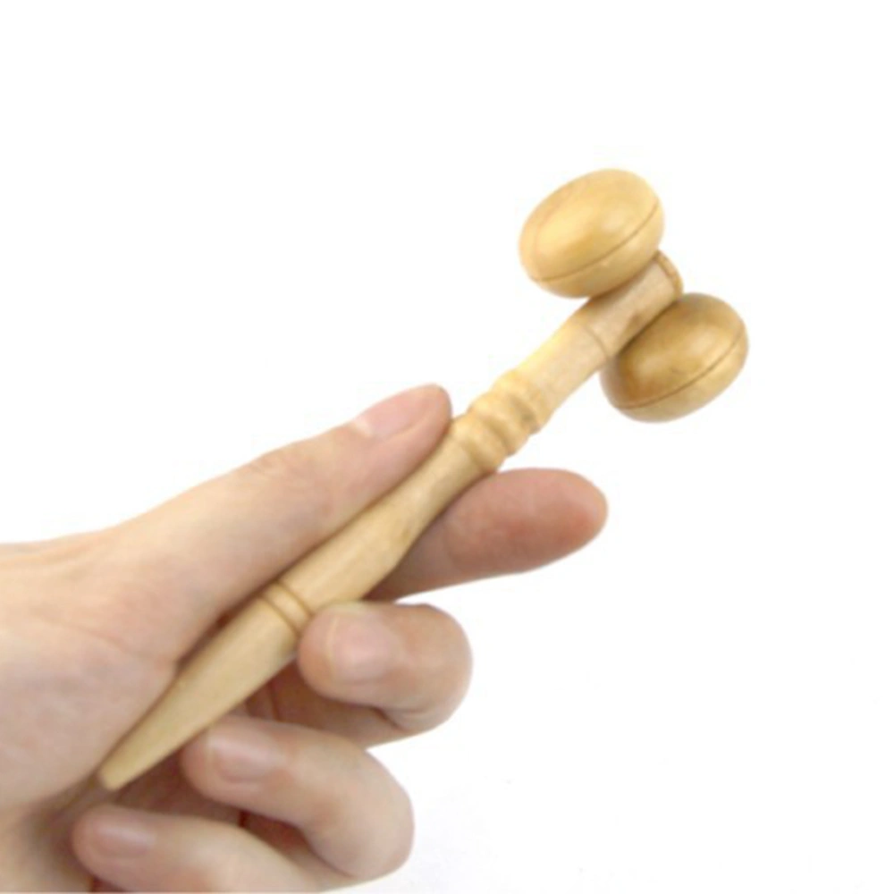 Wooden Face Mini Massager Hob Manual Rolling Beauty Assistant for Men Women Unisex