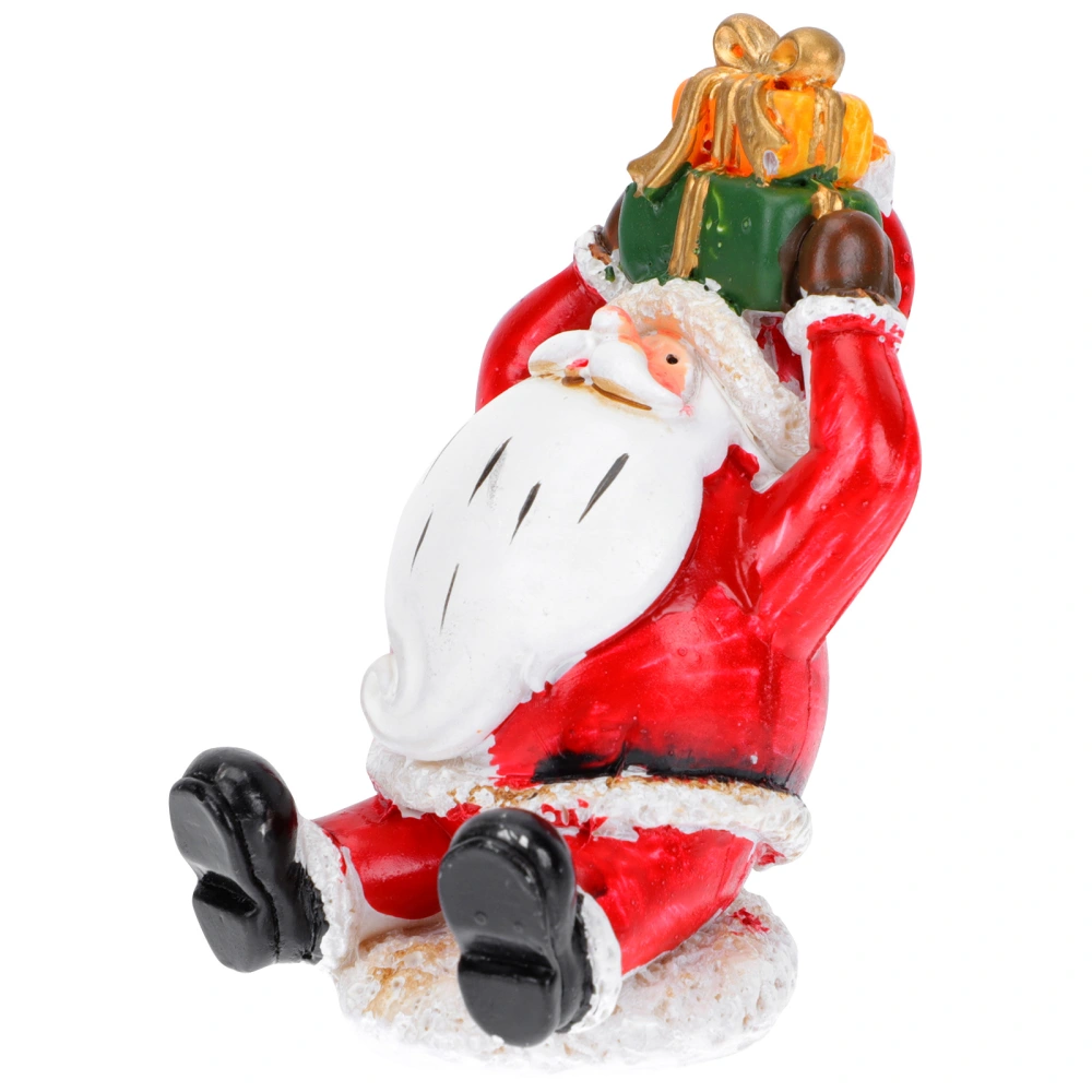 1Pc Santa Claus Adornment Unique Desktop Ornament Delicate Resin Artware