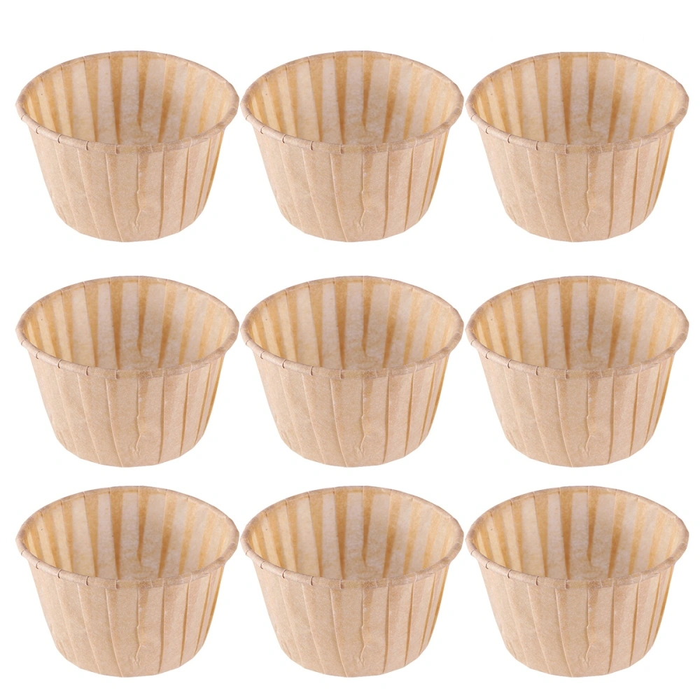 50pcs Oil-proof Muffin Paper Cup Small Cake Holder Party Favors Baking Cups Accessory for Home Dessert Shop (Khaki)