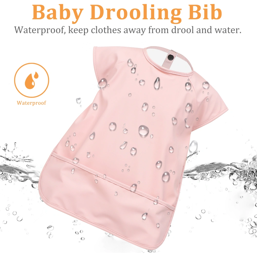 2pcs Baby Bibs Waterproof PU Feeding Bibs Sleeveless Baby Apron Bib Meal Bibs