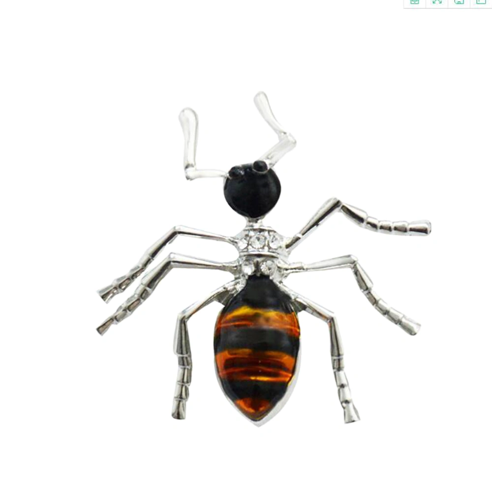 Shiny Animal Lapel Alloy Ant Brooch with Decorative Rhinestone Charming Jewelry(X2169)