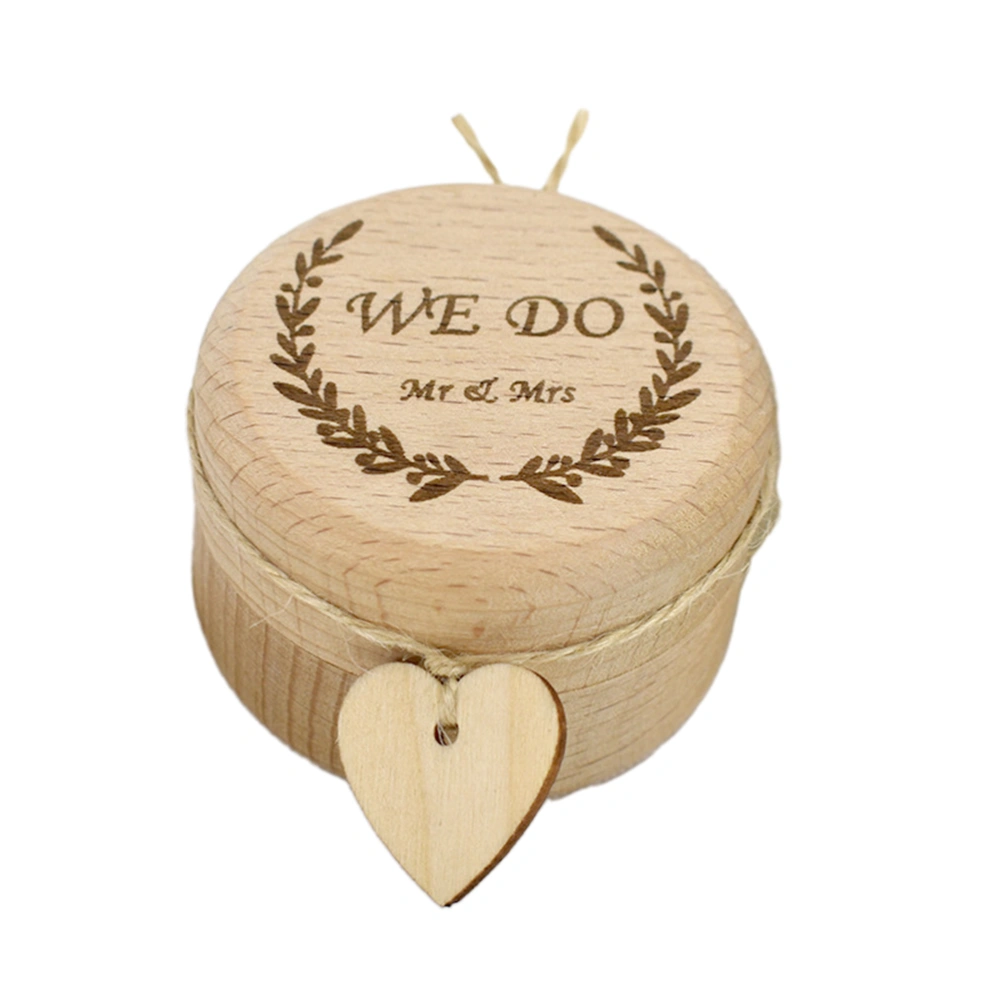 1PC Ring Bearer Box Wooden Personalized Wedding Ring Case Rustic Ring Holder Container