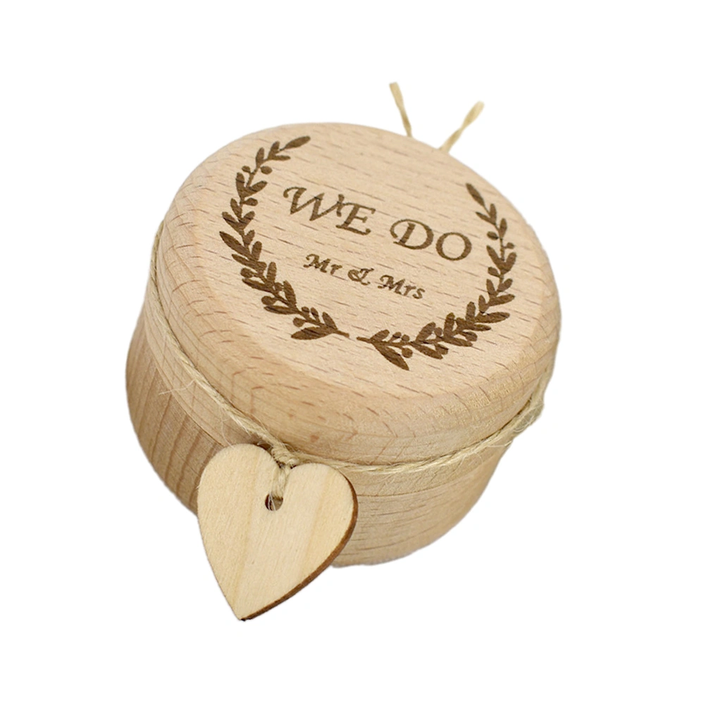 1PC Ring Bearer Box Wooden Personalized Wedding Ring Case Rustic Ring Holder Container