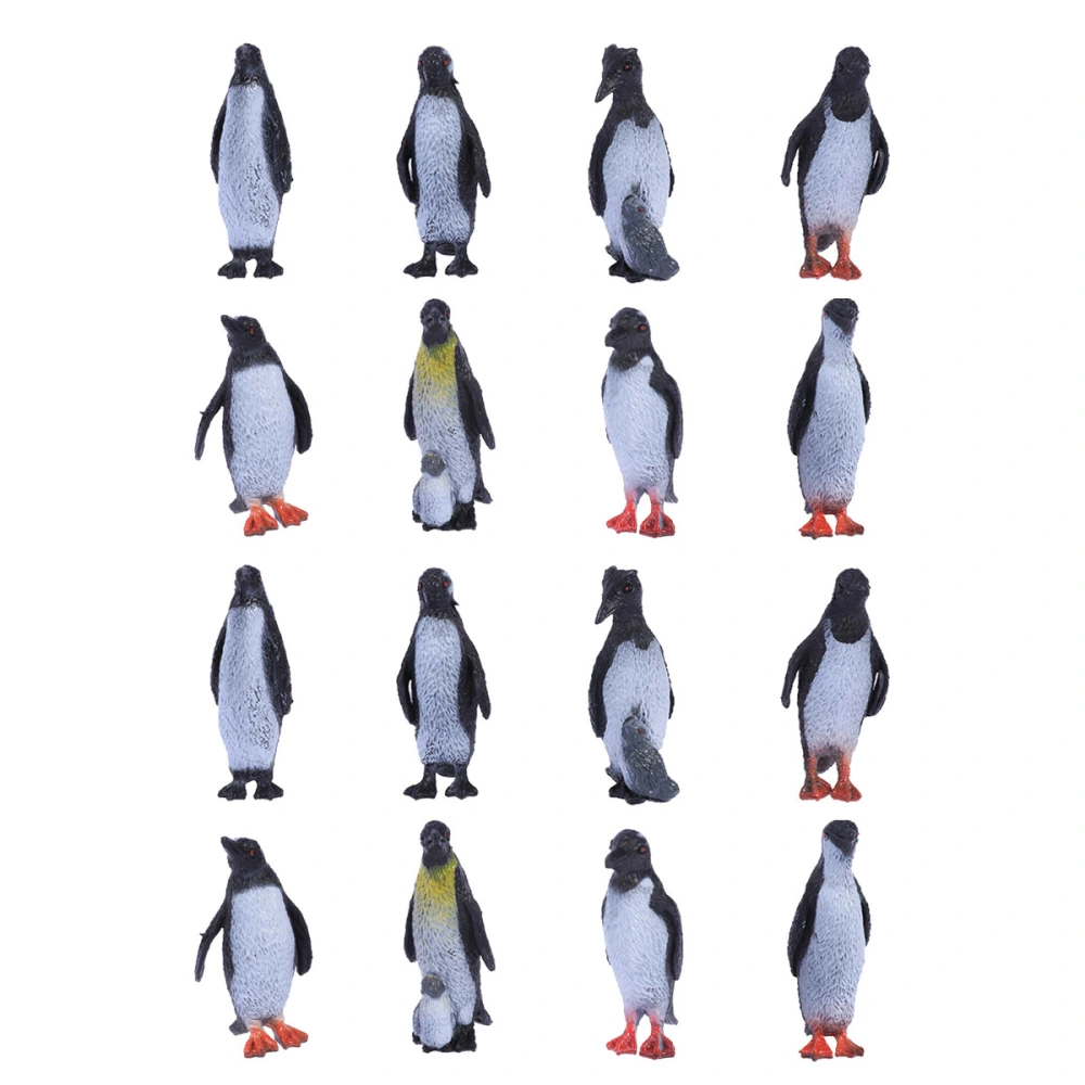 16pcs Fun Kid Ocean Park Penguin Animal Model Simulation Penguin Toy for Home Decoration