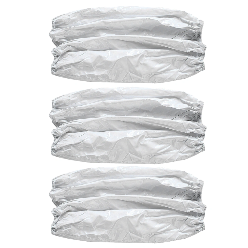 3 Pairs White PVC Oversleeve Useful Antifouling Oilproof Arm Sleeves Covers Kitchen Cleaning Tool for Home Daily Use