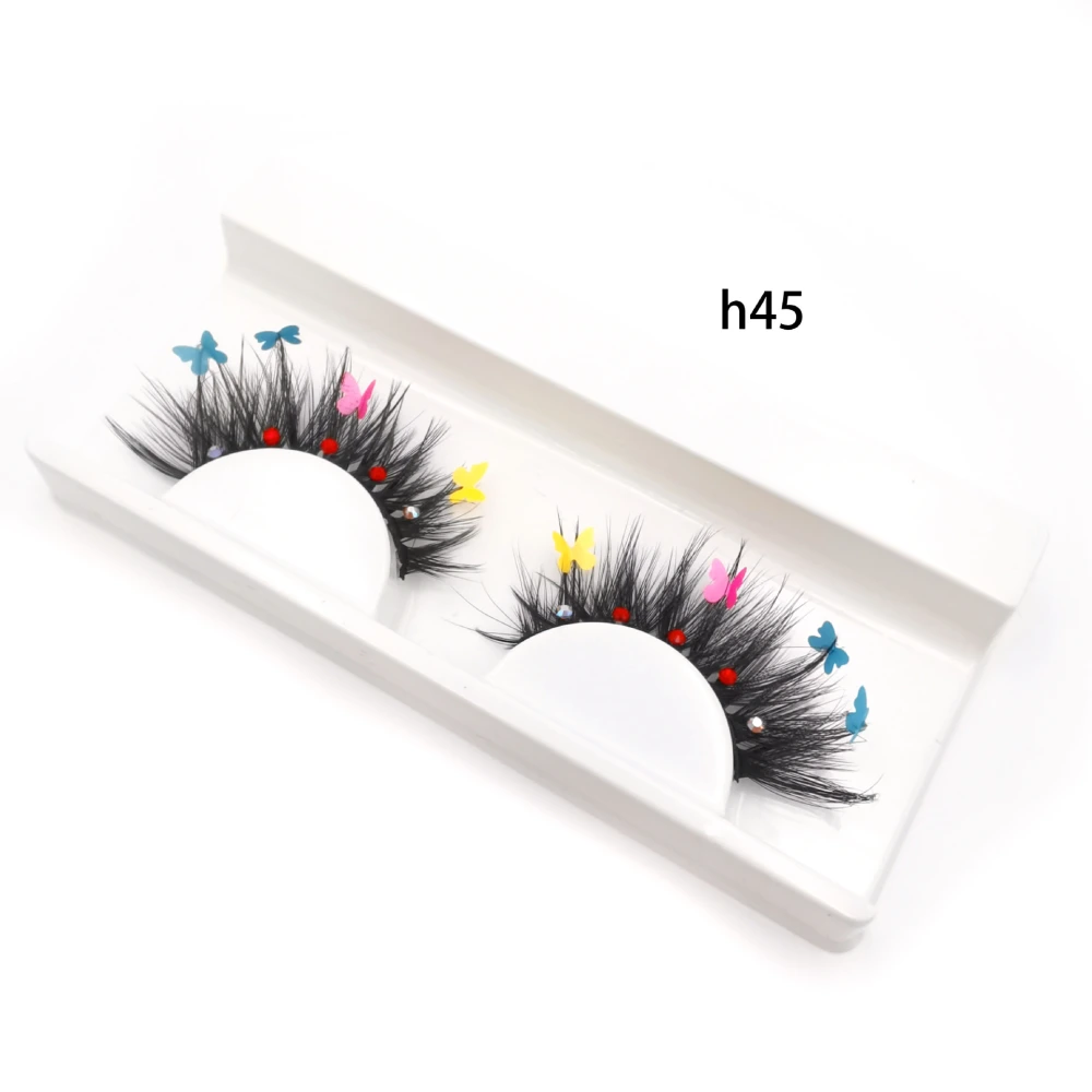 3 Pairs Fake Eyelashes Fluffy Eyelashes Extensions Butterflies Eyelashes Makeup Supplies for Women Teen Girls