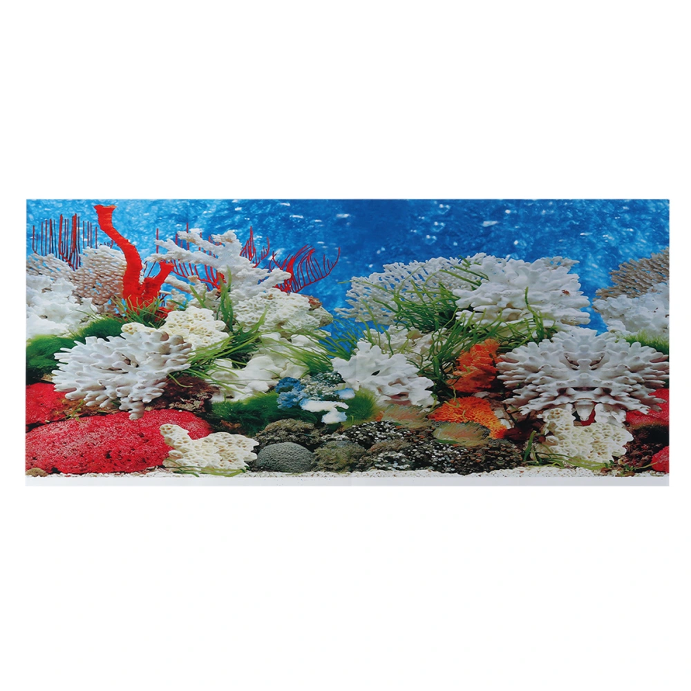 42cm Long Aquarium Fish Tank Background Sticker Adhesive Wallpaper Fish Tank Decorative Pictures Underwater Backdrop Decor