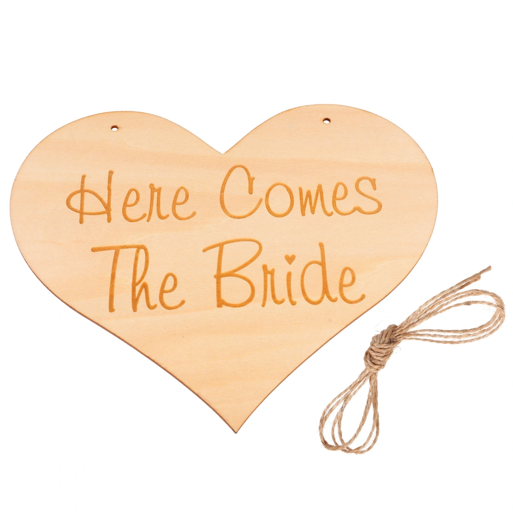 1Pc Heart Shape Wedding Guide Board Creative Here Comes The Bride Guide