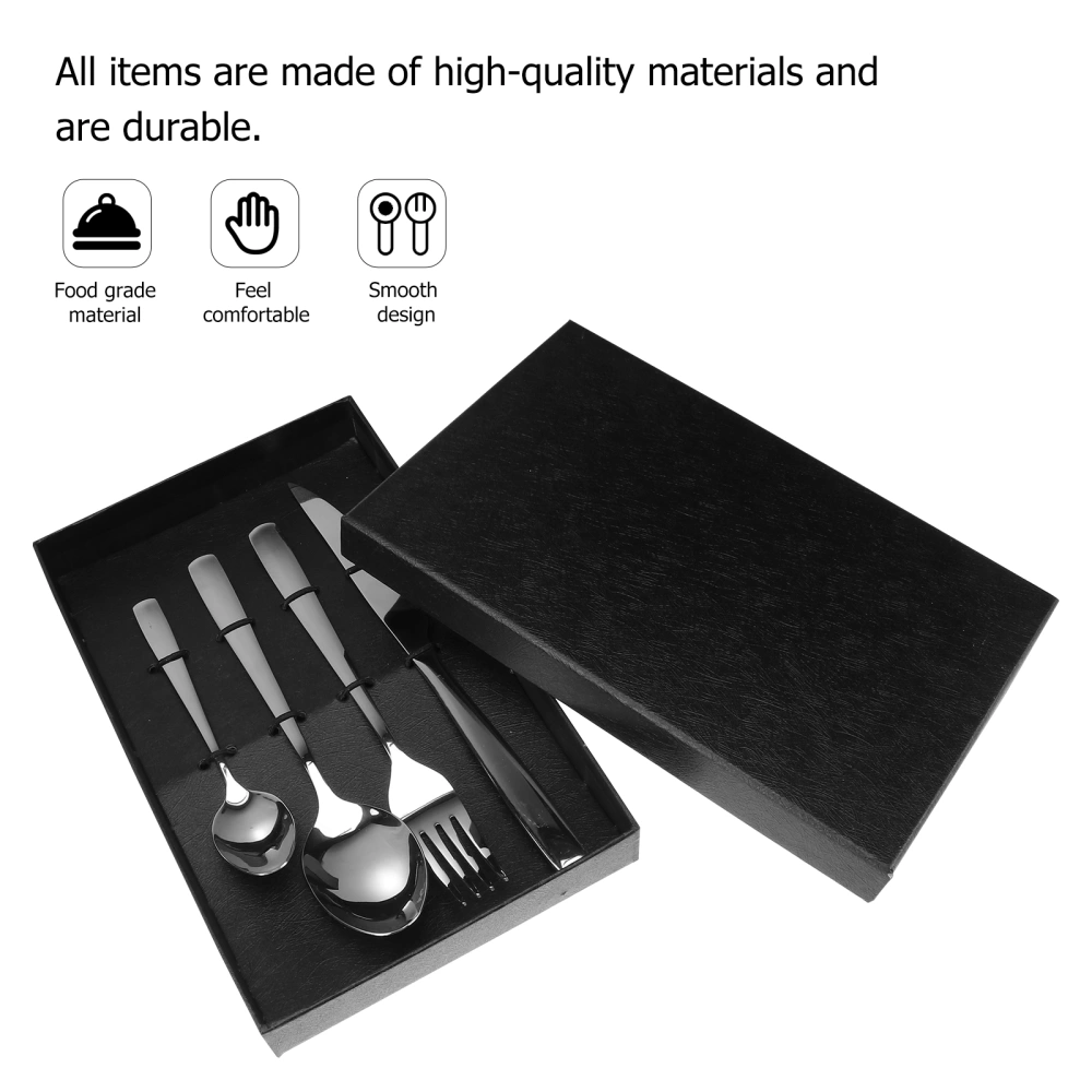 Dinner Flatware Set 316 Stainless Steel Tableware Fork Spoons Dishwasher Safe(Silver)