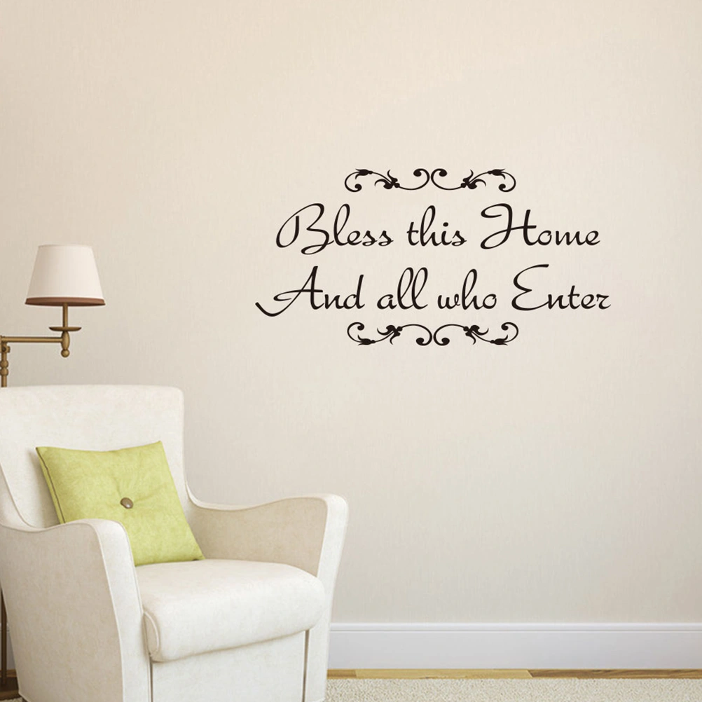 Bless This Home And All Who Enter Wall Stickers Wall Decals Vinyl Art