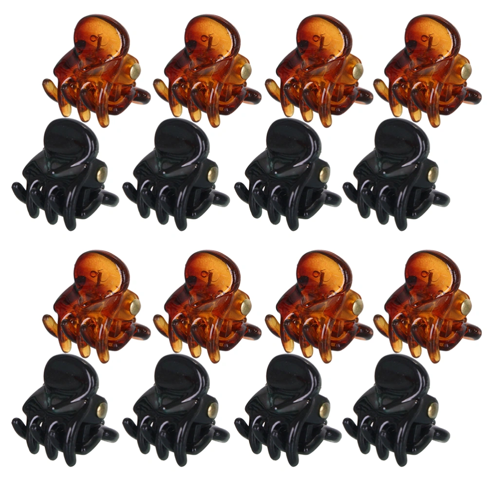 72pcs Mini Hair Clip Bangs Clip Fashion Girls Women Hair Barrettes Creative Hair Accessories for Decor Use (Black + Brown)