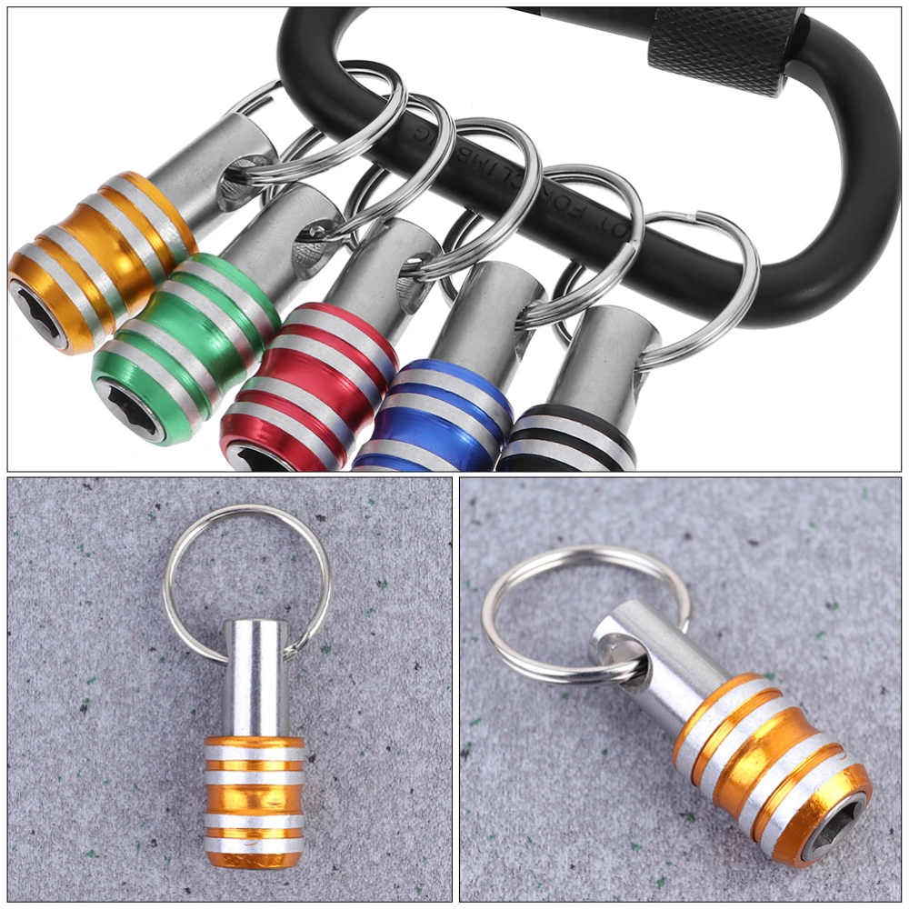 5Pcs Hex Screwdriver Bits Holder Extension Bar Practical Keychain Screw Adapter