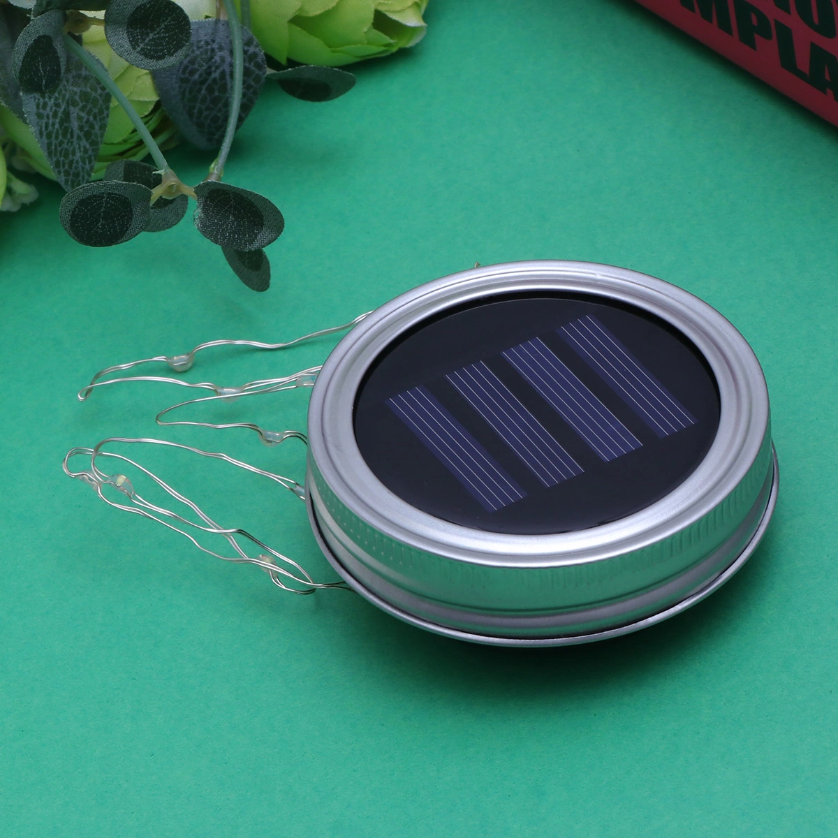 1pc Light Strip Solar Power LED Garden Light String Decoration Use Lights Cover Lights (Cold White, 10 LED/Light Cover)