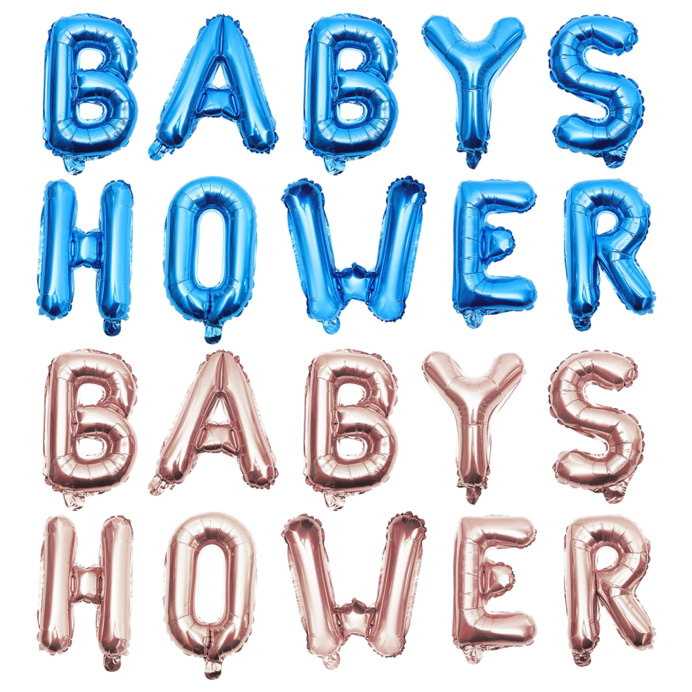 2 Sets Baby Shower Balloons Garland Backdrop Baby Shower Decorations for Girls Boys