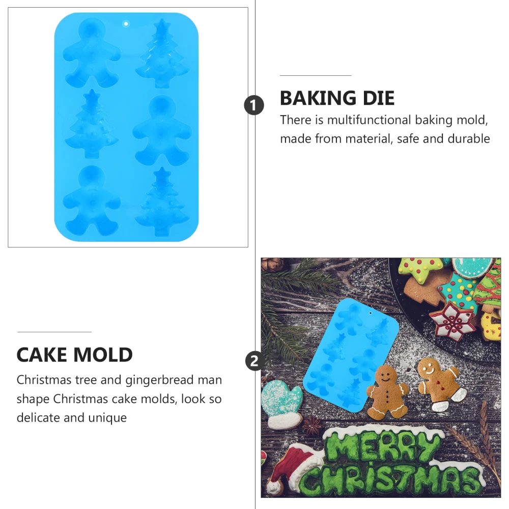 1Pc Christmas Silicone Fondant Chocolate Mold Cake Mold DIY Kitchen Baking Mold