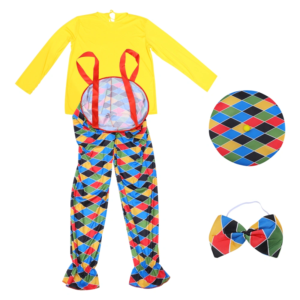 Clown Performance Costume Halloween Cosplay Costumes Stage Performance Spoof Costumes (Free Size)