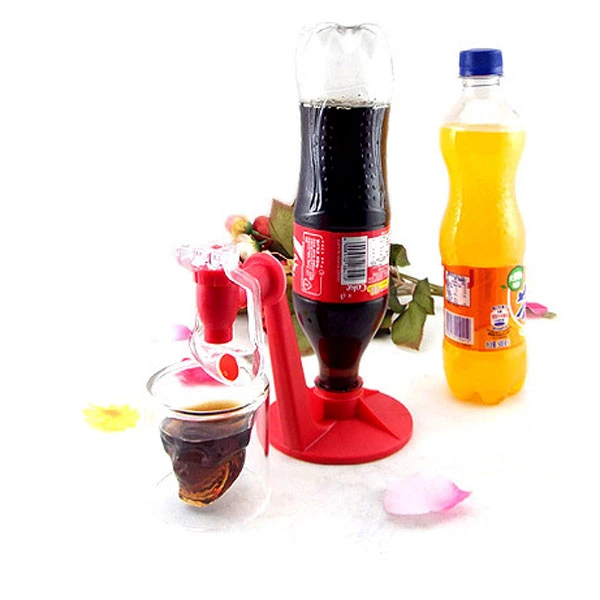 Novelty Cola Soda Water Drink Dispenser Drinking Device with Faucet (Red)
