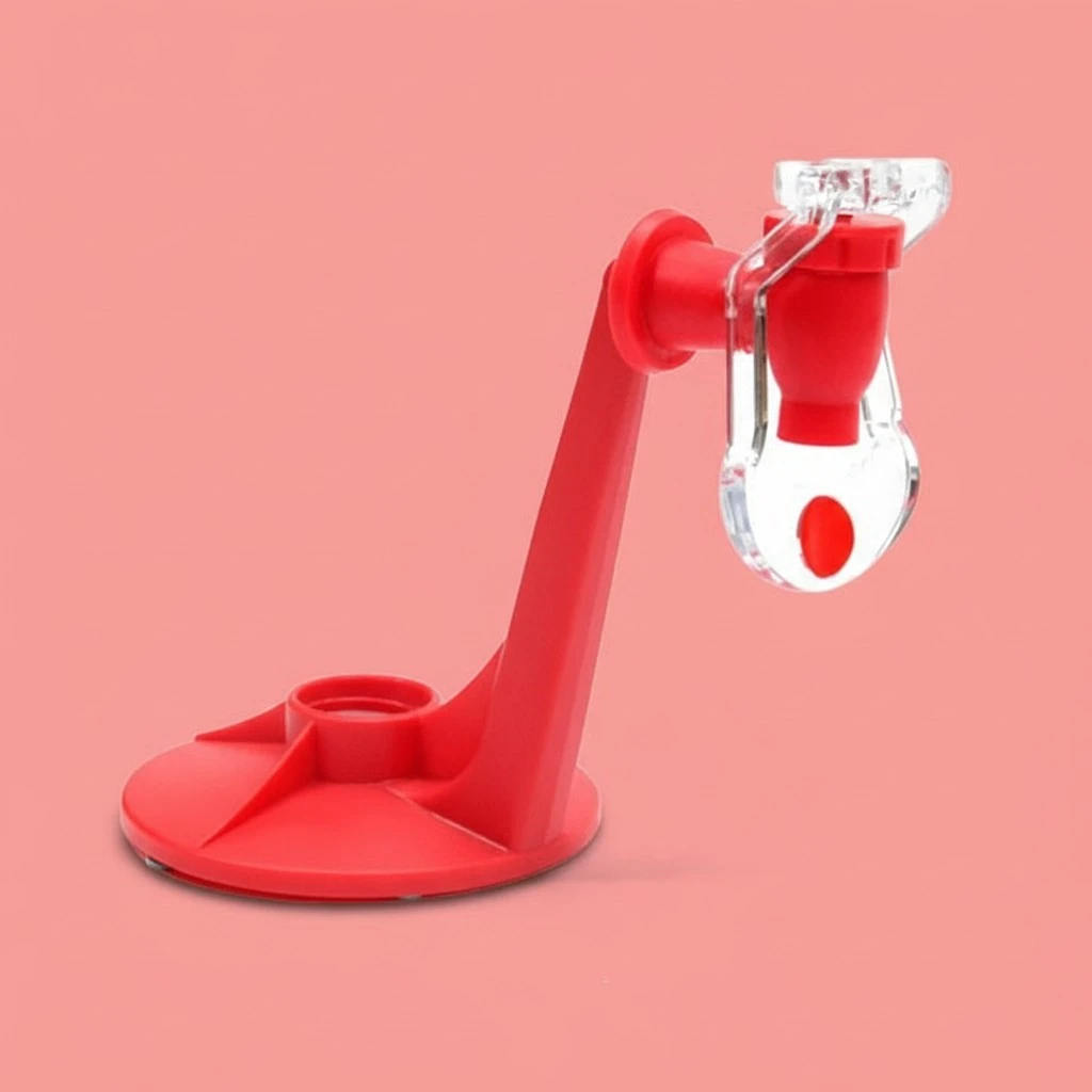 Novelty Cola Soda Water Drink Dispenser Drinking Device with Faucet (Red)