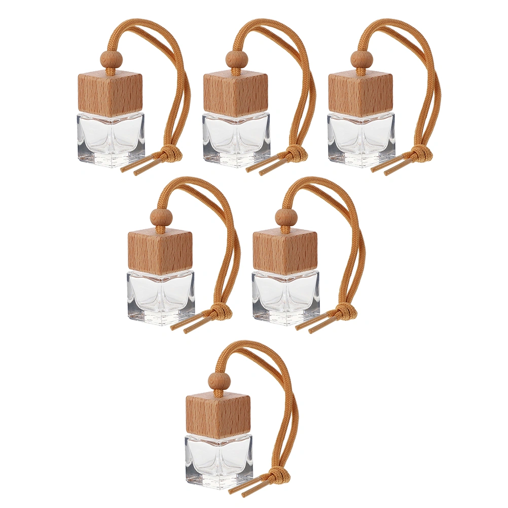 6pcs Car Hanging Perfume Pendant Bottle Automobile Ornament Empty Perfume Bottle